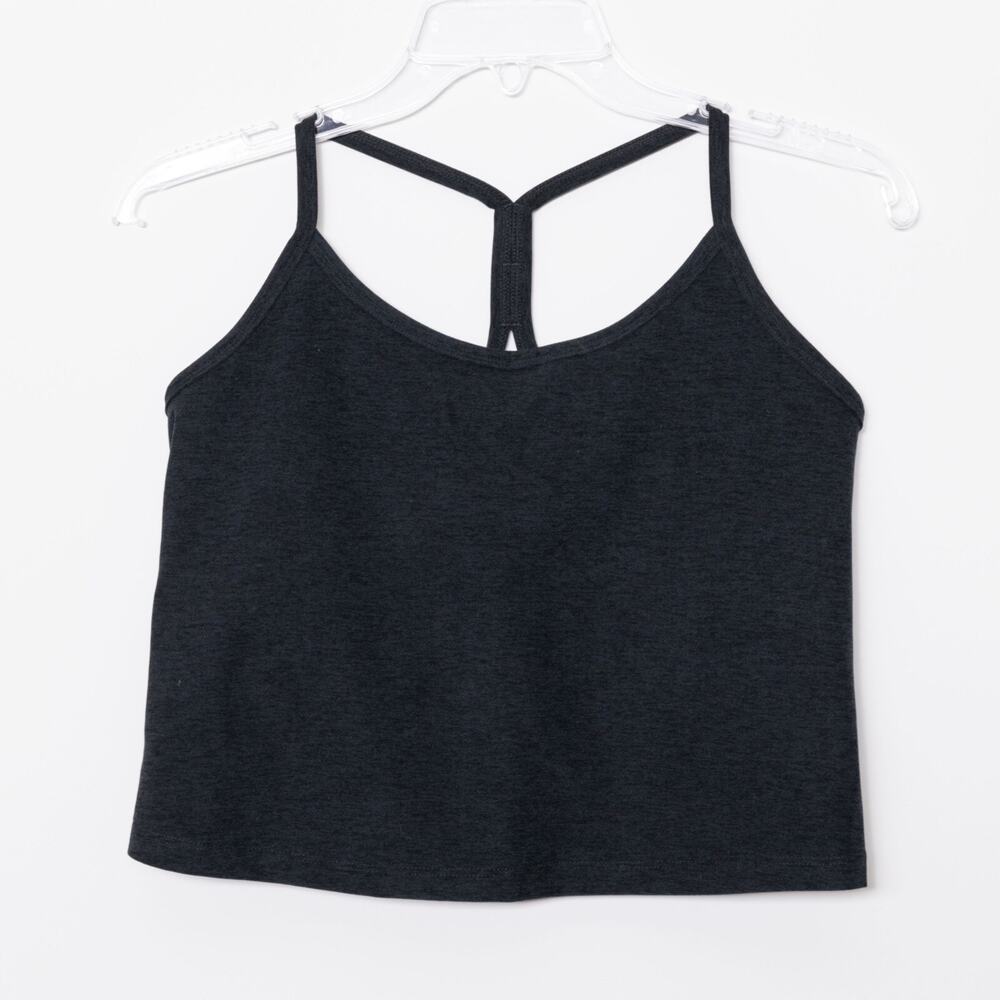 Beyond Yoga Space Dyed Slim Racerback Cropped Tank Black Plus Size 1X